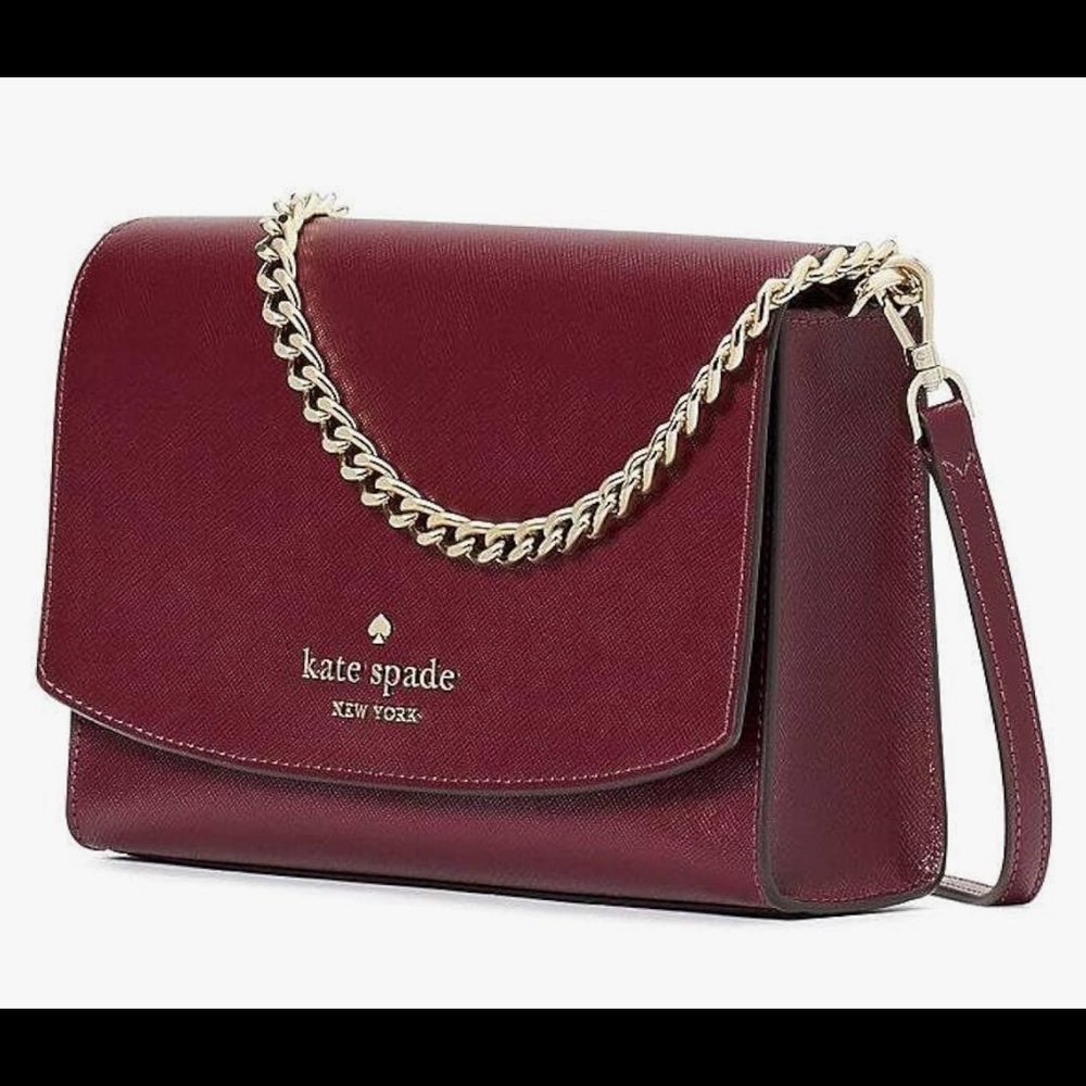 Kate Spade Carson convertible crossbody purse - deep berry/maroon